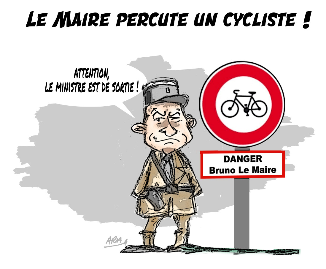 Le Maire percute un cycliste !
