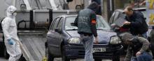 La police technique et scientifique sur les lieux de la fusillade de Montrouge.