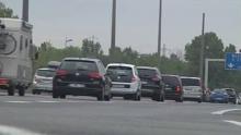 Circulation Voitures Autoroutes Bouchon