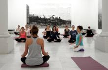 Une séance de yoga.