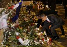 Barack Obama et François Hollande devant le Bataclan.