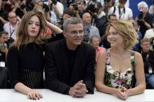 Adèle Exarchopoulos, Abdellatif Kechiche et Léa Seydoux à Cannes, en 2013.