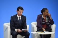 Manuel Valls et Christiane Taubira en décembre 2015.