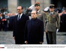 Jacques Chirac et François Mitterrand en 1986.