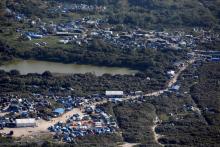 La "Jungle de Calais", un bidonville.