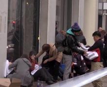 Des blessés suite à l'attaque terroriste contre le métro de Bruxelles.