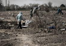 Un migrant près de la Jungle de Calais.