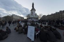 Nuit debout place de la République Paris