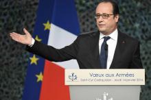 François Hollande lors de ses voeux aux armées. 