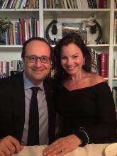 François Hollande et Fran Drescher.