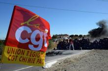 La CGT bloque l'accès à la raffinerie de Fos-sur-Mer le 23 mai.