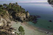 La plage de l'Ile Vierge dans le Finistère, en Bretagne.