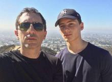 Gad Elmaleh et son fils.