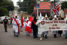 Une manifestation du Ku Klux Klan aux Etats-Unis.