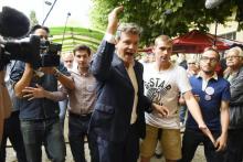 Arnaud Montebourg à Frangy en Bresse le 21 août 2016.