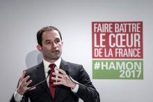 Benoît Hamon, le 13 février 2017 à Paris dans son QG