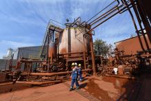 L'usine Altéo à Gardanne (Bouches-du-Rhône), spécialisée dans l'extraction d'alumine, le 12 septembr