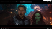 Chris Pratt et Zoe Saldana dans les Gardiens de la Galaxie Vol 2