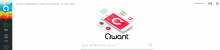 La page d'accueil de Qwant.com