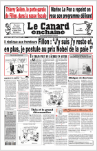 Une du "Canard Enchaîné" du 14-02-2017