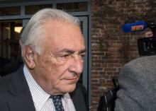 L'ex-patron du FMI Dominique Strauss-Kahn, le 17 février 2015 à Lille