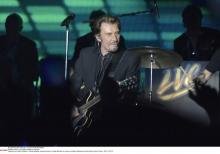 Johnny Hallyday sur scène en 2014.