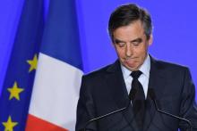 L'ex-candidat de droite à l'Elysée François Fillon à Paris le 1er mars 2017