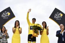 Le Britannique Christopher Froome vainqueur de son 4e Tour de France, le 23 juillet 2017 à Paris