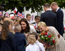 Le prince William et son épouse Kate, duchesse de Cambridge, au Palais présidentiel de Varsovie, en 