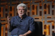 Le réalisateur George Lucas à Orlando en Floride, le 13 avril 2017