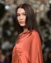 Le mannequin américain Bella Hadid lors du défilé Ralph Lauren, le 15 février 2017 à New York