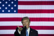 Donald Trump, le 27 septembre 2017 sur la base Air Force One, dans le Maryland