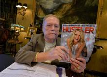 Larry Flynt le 26 août 2014 dans ses bureaux à Beverly Hills, en Californie