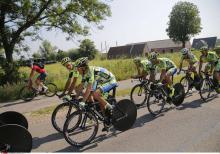 Des cyclistes pendant le Tour de France.