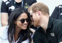 Le prince Harry et Meghan Markle pendant un match de tennis à Toronto, le 25 septembre 2017