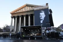 Veillée en mémoire de Johnny Hallyday à l'église de Saint-Roch à Paris, le 7 décembre 2017