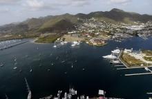 L'île de Saint-Barthélémy, vue du ciel, le 8 mai 2015