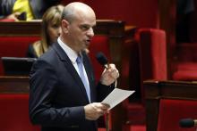 Le ministre de l'Education Jean-Michel Blanquer lors d'une séance de questions à l'Assemblée le 13 d