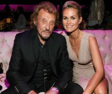 Johnny Hallyday et sa femme Laeticia, à Santa Monica, le 9 janvier 2013