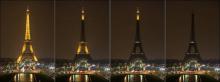 La Tour Eiffel plonge peu à peu dans le noir le 23 mars 2013 à l'occasion de l'"Heure pour la planète"