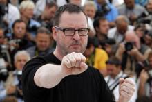 Le réalisateur danois Lars von Trier lors de la présentation au Festival de Cannes de son film "Melancholia" le 18 mai 2011