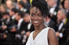 L'actrice française Aïssa Maïga sur le tapis rouge du Festival de Cannes, le 15 mai 2014