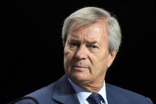 Vincent Bolloré lors d'un conseil d'administration de Vivendi le 19 avril 2018 à Paris.