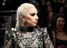 L'artiste américaine Lady Gaga aux Grammy Awards à New York, le 28 janvier 2018