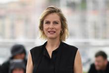 Karin Viard à Cannes en mai 2018, où elle était venue présenter "Les Chatouilles". L'actrice préside cette année le jury du festival du film d'Angoulême.