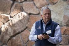 Le patron de CBS, Leslie Moonves, le 5 juillet 2016 à Sun Valley, dans l'Idaho