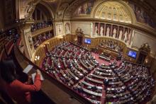 L'hémicycle du Sénat, à Paris, le 17 novembre 2016