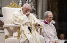 Le pape François lors d'une messe à la basilique Saint-Pierre au Vatican, le 12 décembre 2018