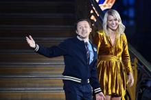 Le DJ Martin Solveig avec la joueuse lyonnaise Ada Hegerberg lors de la cérémonie du Ballon d'Or à Paris, le 3 décembre 2018