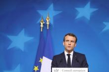 Le président français Emmanuel Macron, le 14 décembre 2018 à Bruxelles en Belgique